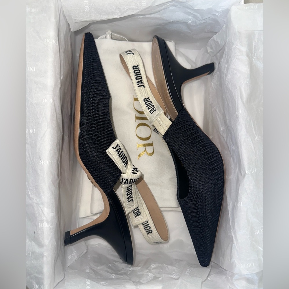 Dior J’Adior Black Slingback Pumps - Picture 3 of 14
